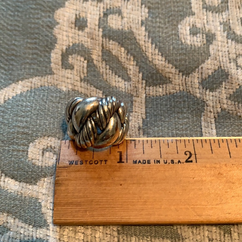 David Yurman woven cable sterling silver ring - Picture 5 of 8
